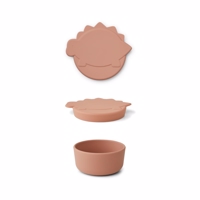 Liewood - Charlot snackboks (stor) - dino dark rose